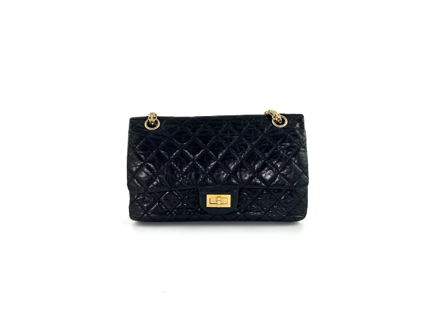 CHANEL Black 225 2005 Reissue 2.55 Leather Crossbody Bag
