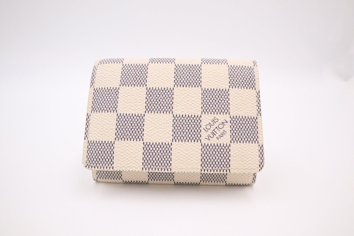Louis Vuitton Card Azur Damier Canvas Wallet Case