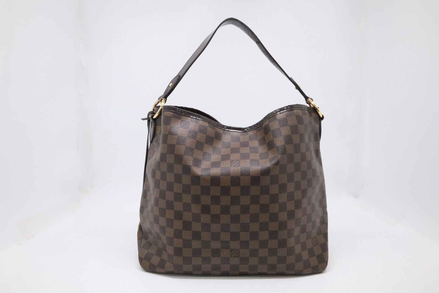 Louis Vuitton Delightful MM Ebene Damier Canvas Handbag