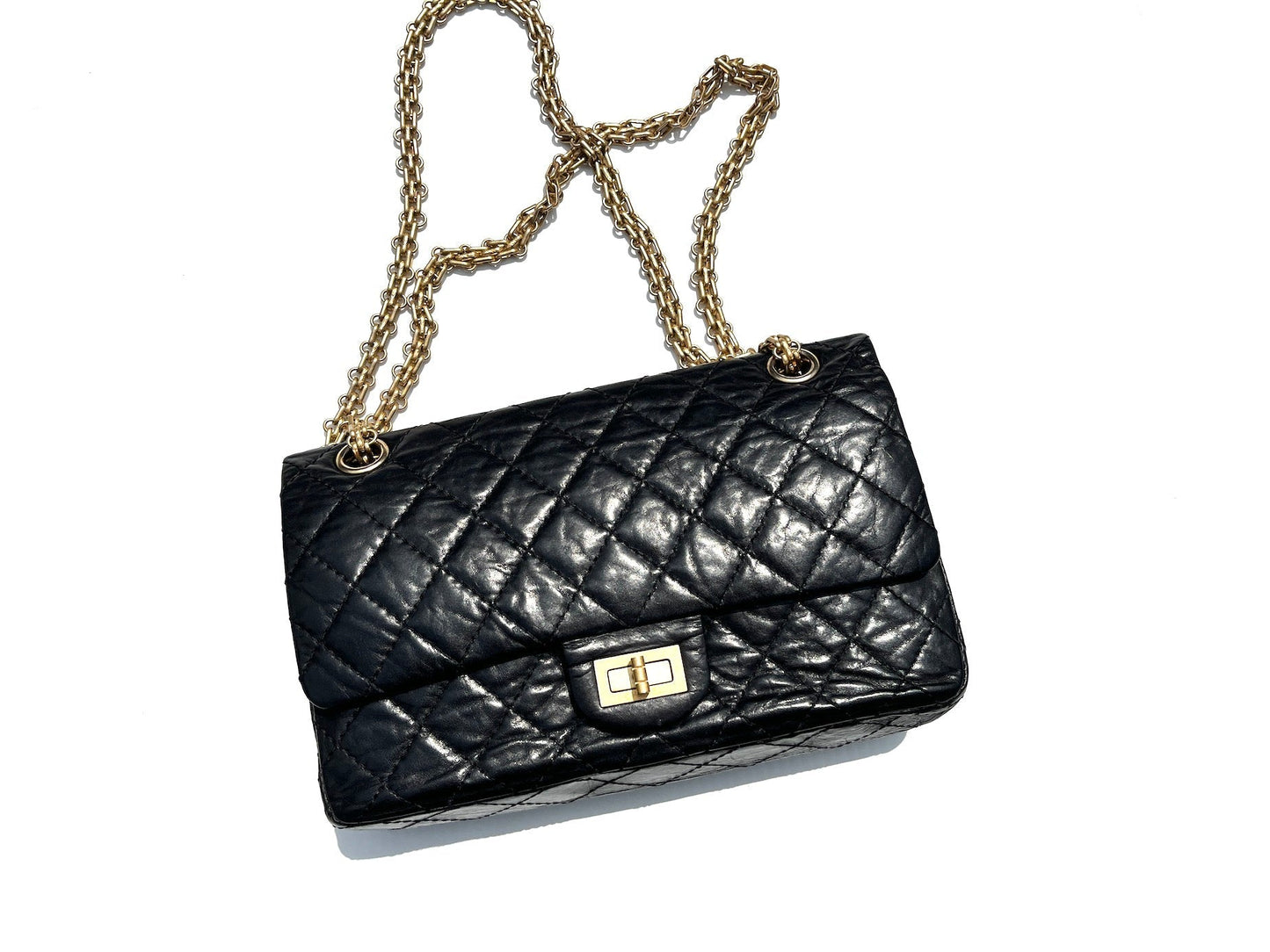 Chanel Black 225 Reissue 2.55 Leather Crossbody Bag
