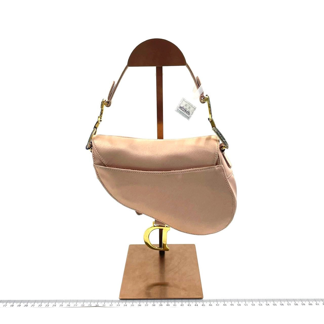 Dior Saddle Silk With Crystals Handbag Pink Mini Travel Bag