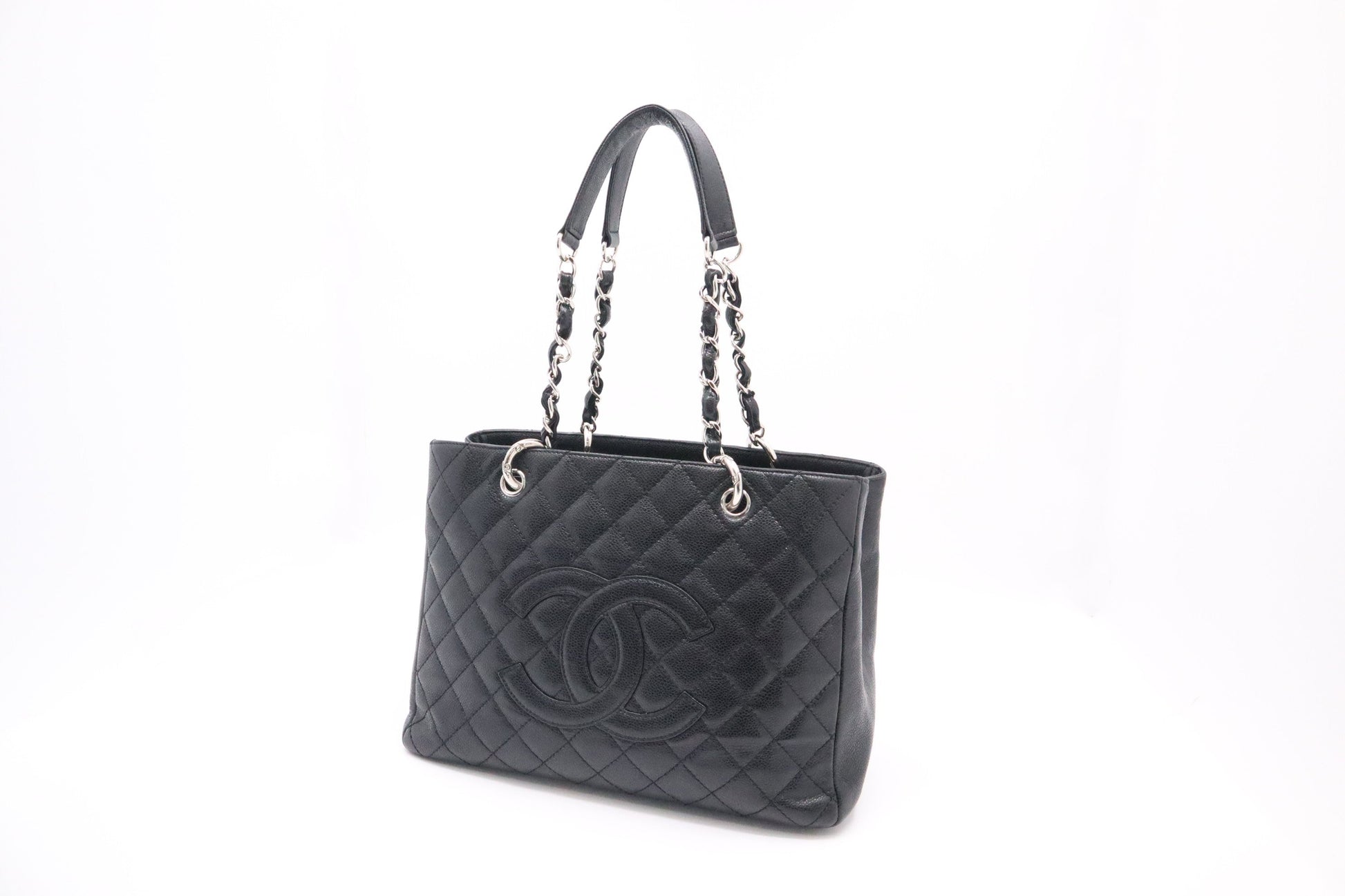 Chanel GST Caviar Black Leather Handbag