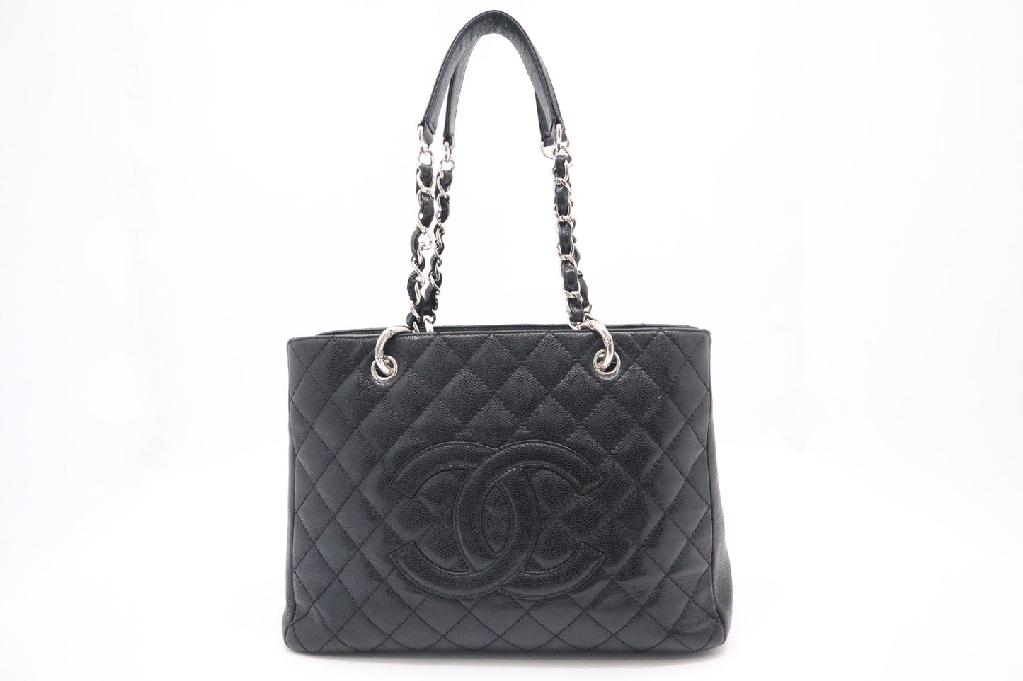 Chanel GST Caviar Black Leather Handbag