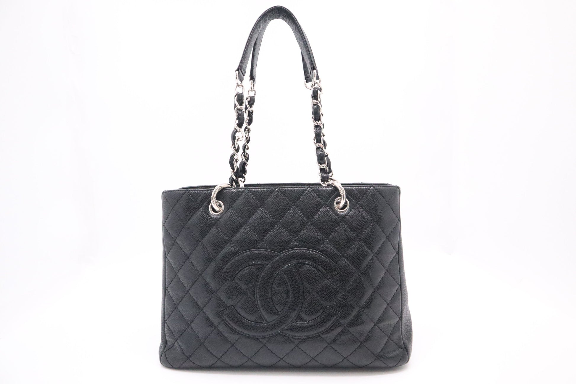Chanel GST Caviar Black Leather Handbag