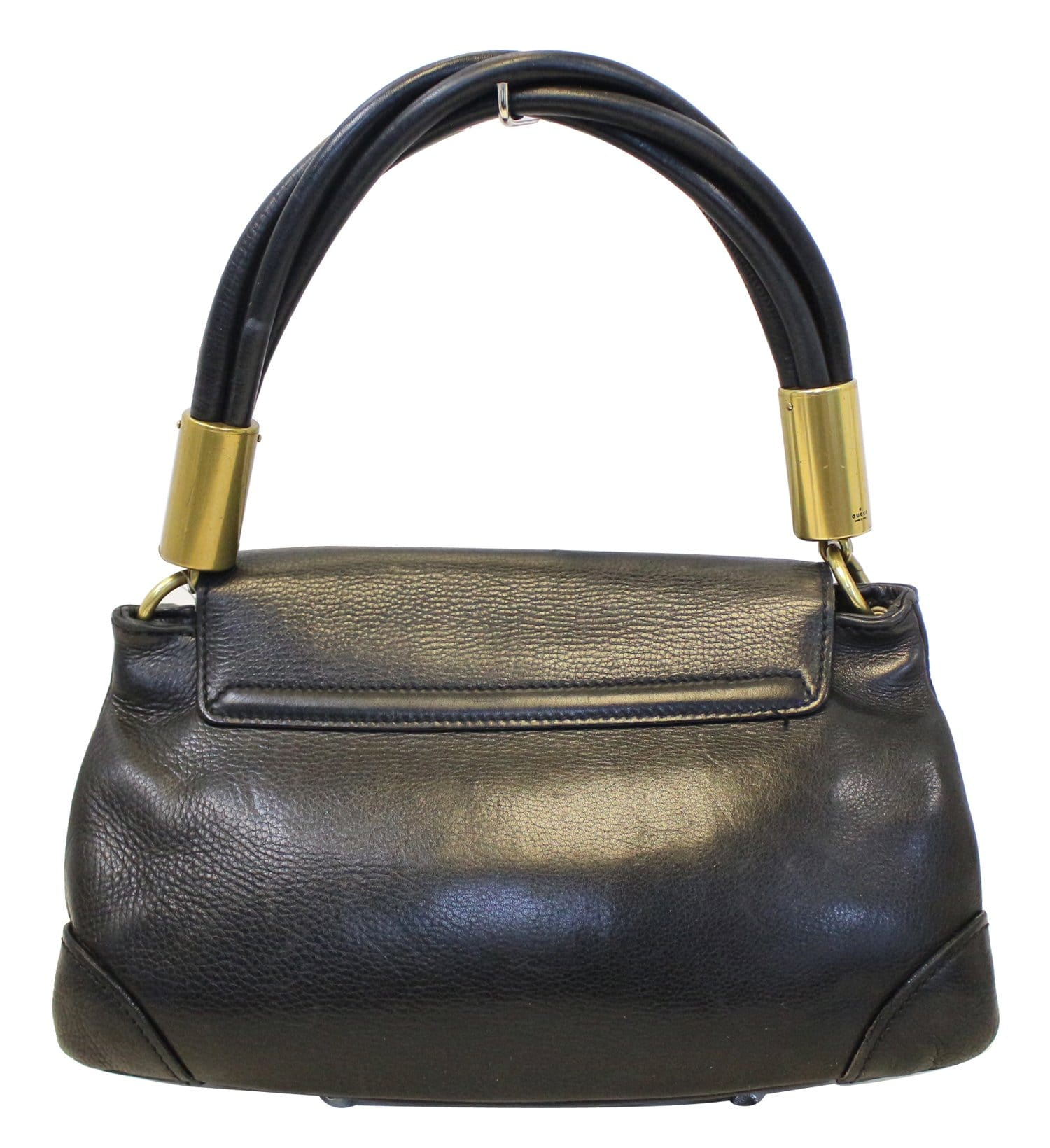 Gucci Lady Satchel Bag Leather Black Travel Bag