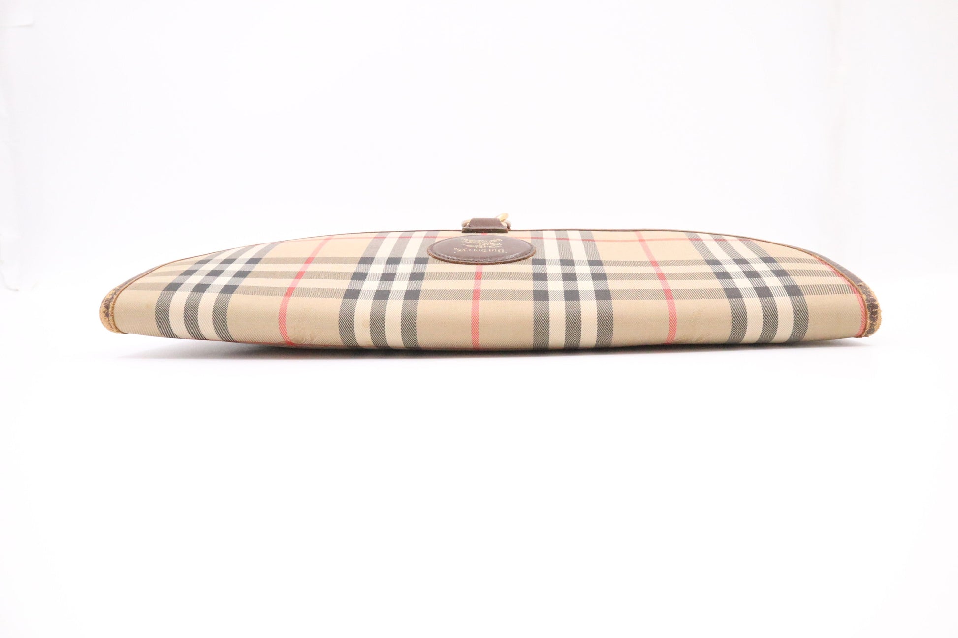 Burberry Clutch In Ho Check Canvas Clutch Bag