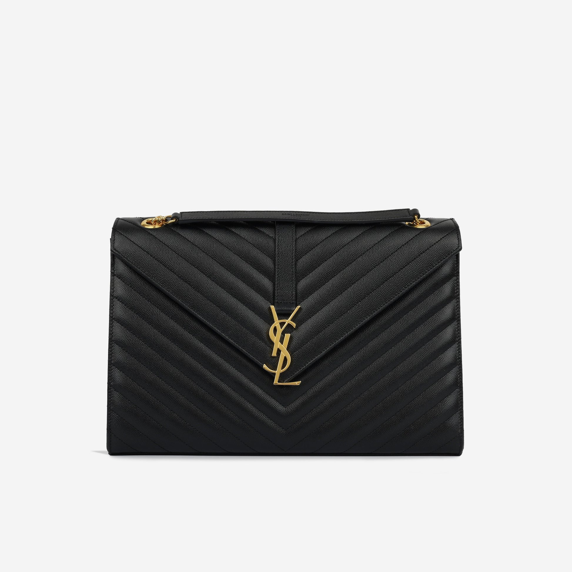 YSL Saint Laurent Envelope Bag Large Crossbody Bag Grained Ghw 1