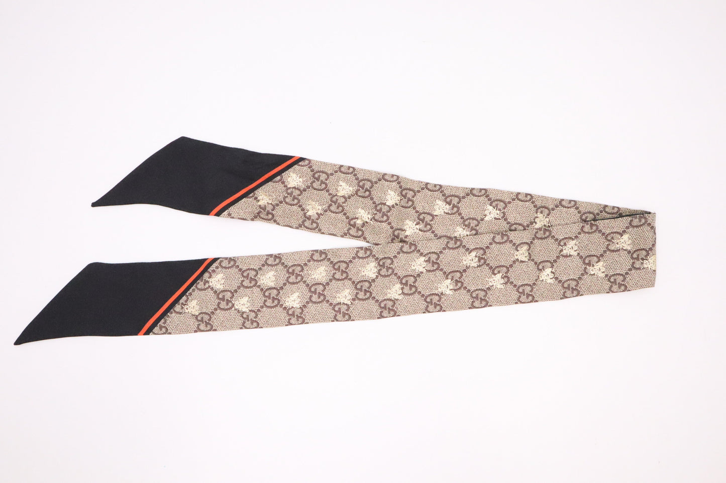 Gucci Bee Twilly GG Silk Scarf