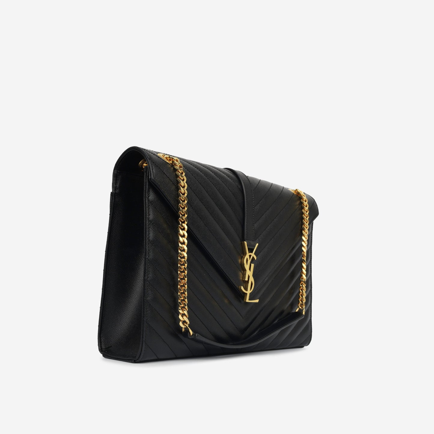 YSL Saint Laurent Envelope Bag Large Crossbody Bag Grained Ghw 1