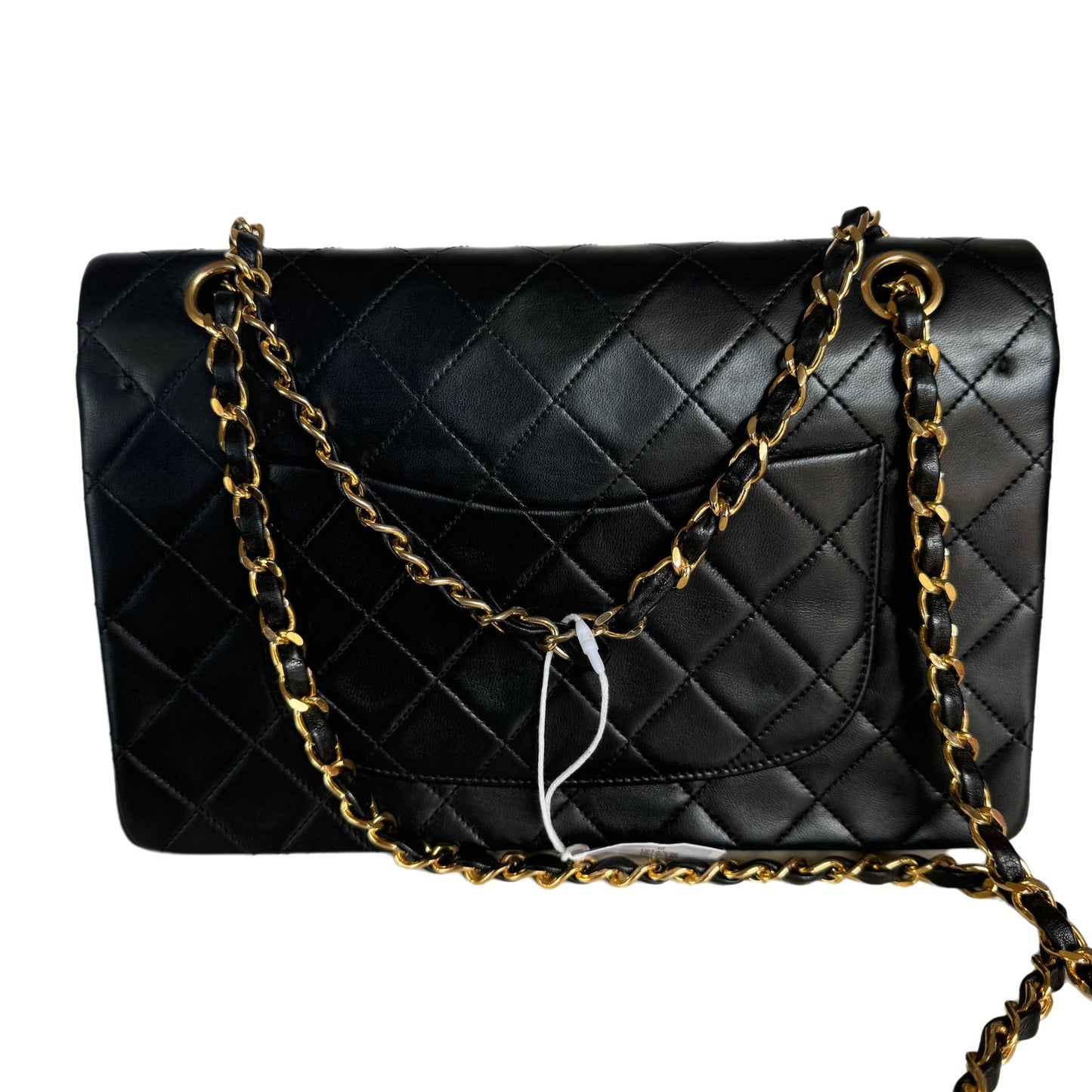 Chanel Classic Flap Lambskin 24k Hardware Black Gold Leather Handbag Hardware 3