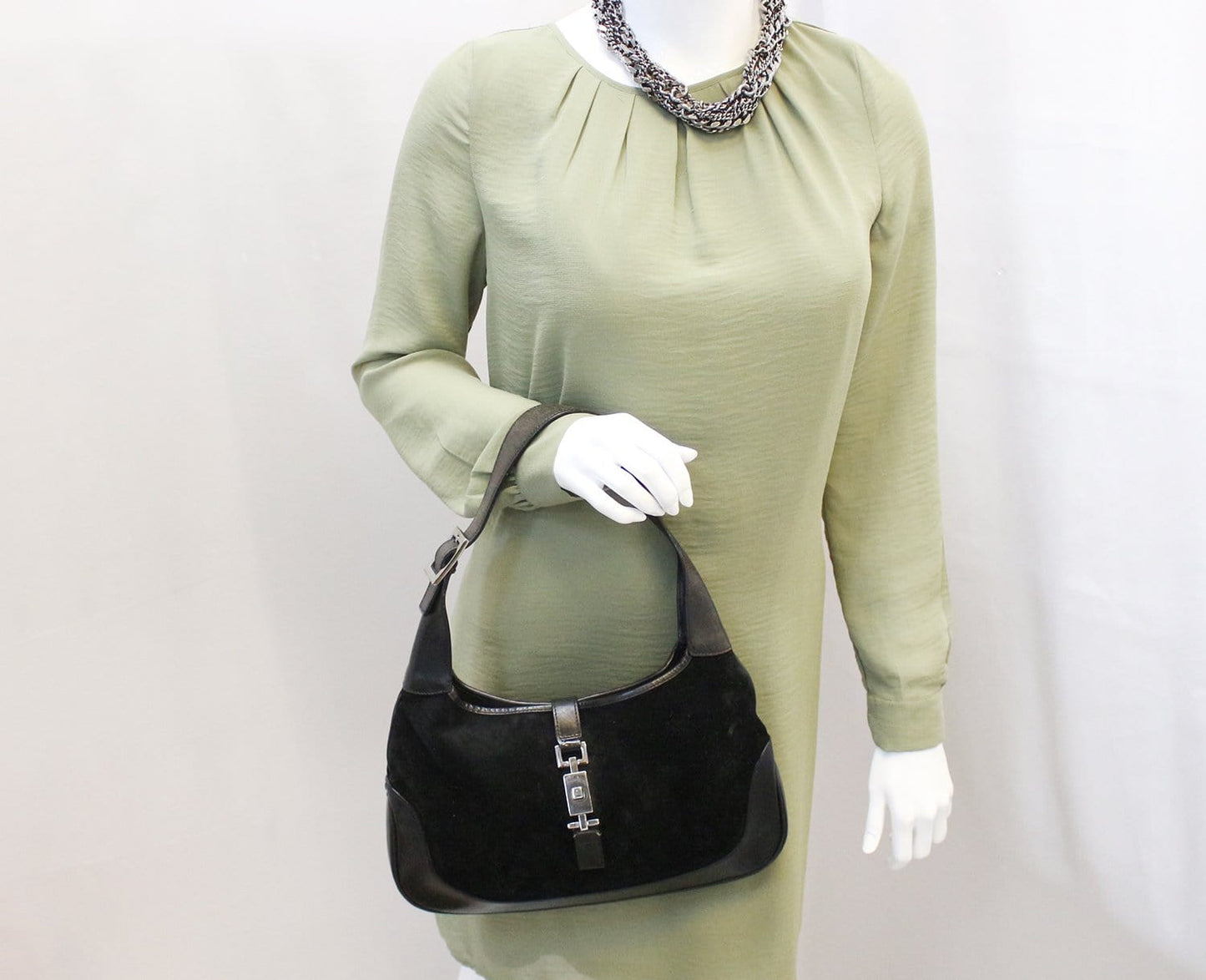 Gucci Jackie Hobo Shoulder Bag Leather Suede