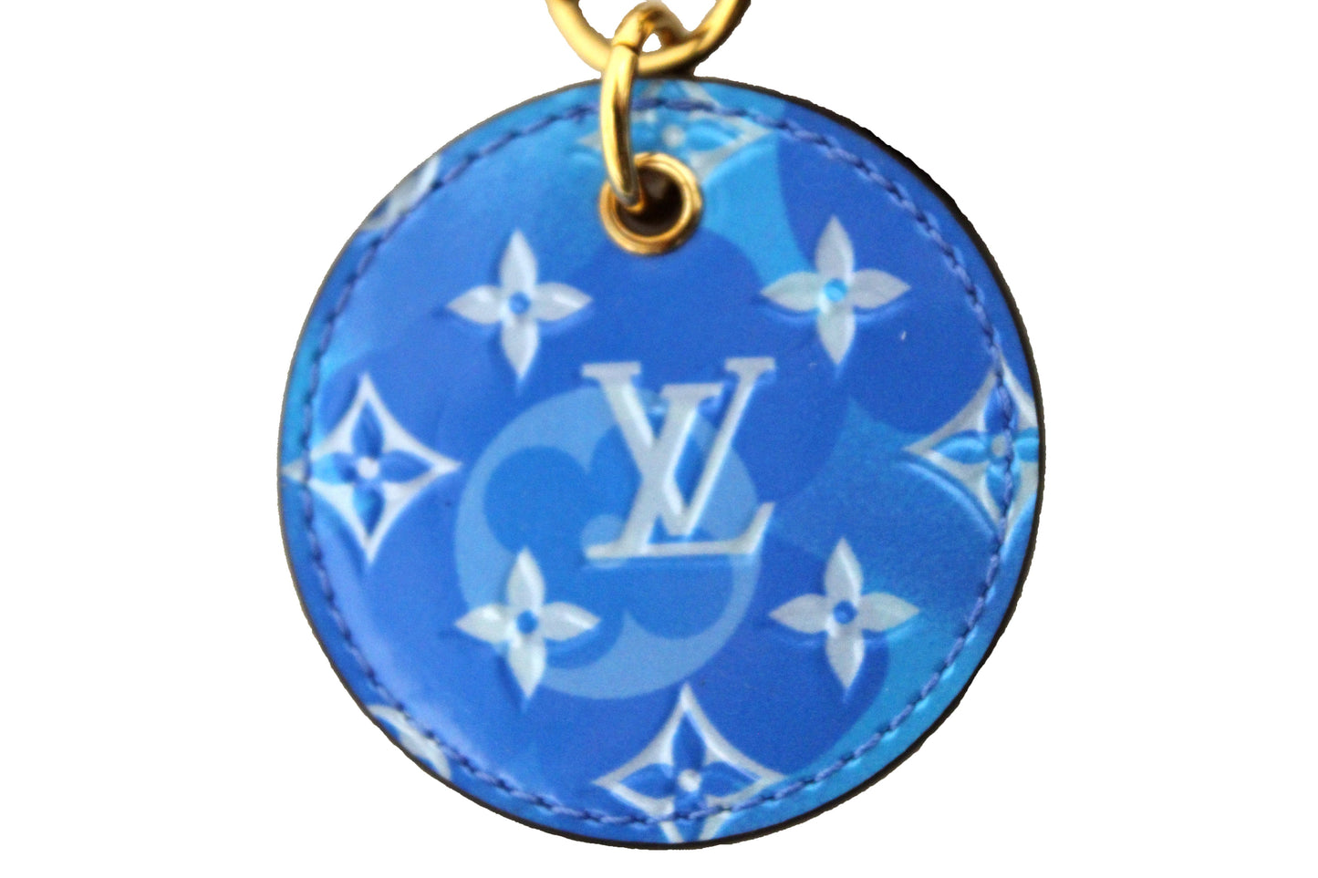 Louis Vuitton Blue/Pink Vernis Leather Valentine Heart Bag Charm Key Ring