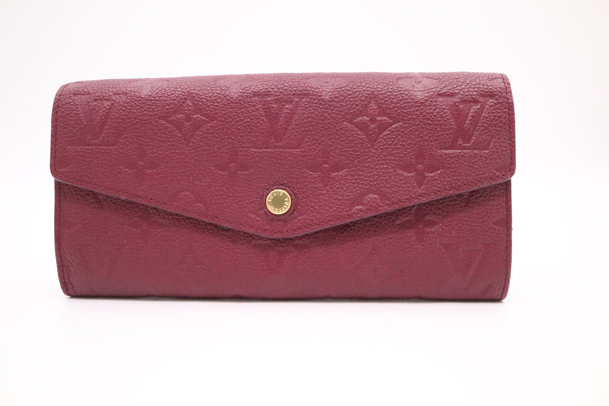 Louis Vuitton Sarah Aurore Leather Empreinte Wallet Case