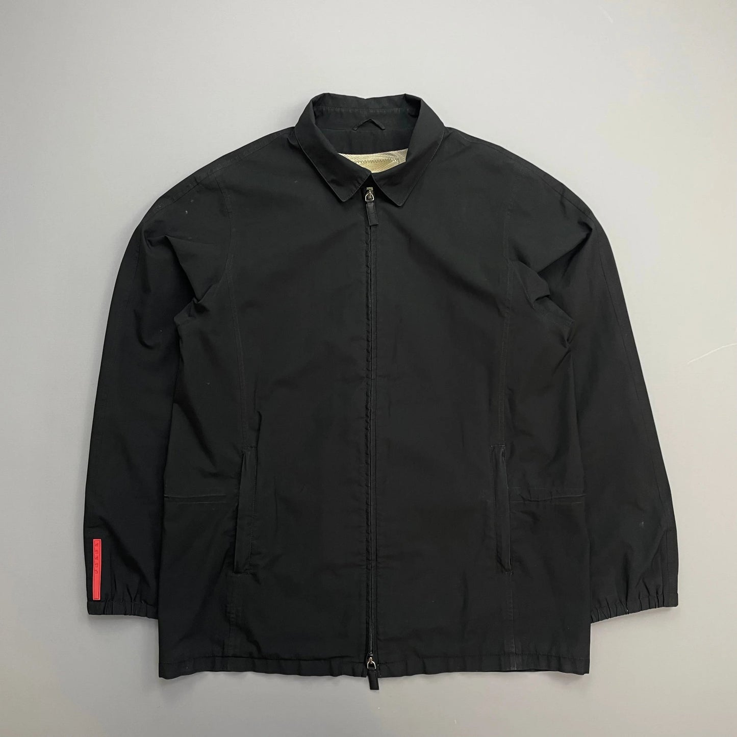 Prada Handbag Sport 00s Goretex -Through Trench Coat Black Zip