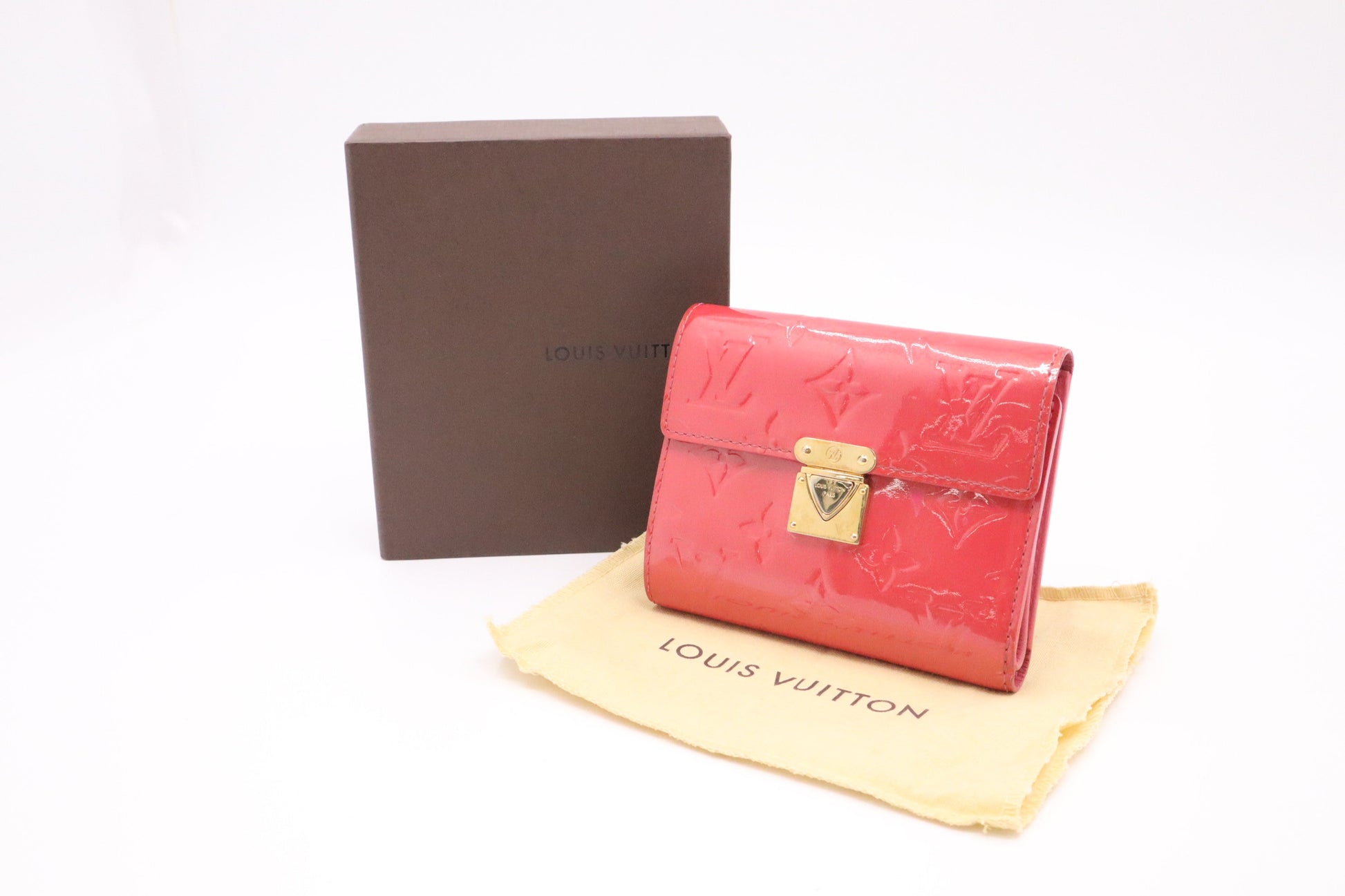 Louis Vuitton Koala Vernis Leather Pink Wallet Case