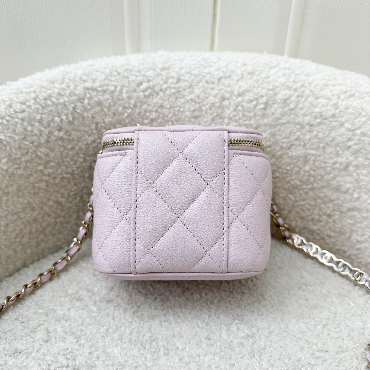 Chanel 22S Mini Vanity In Pink Caviar And Lghw Bag
