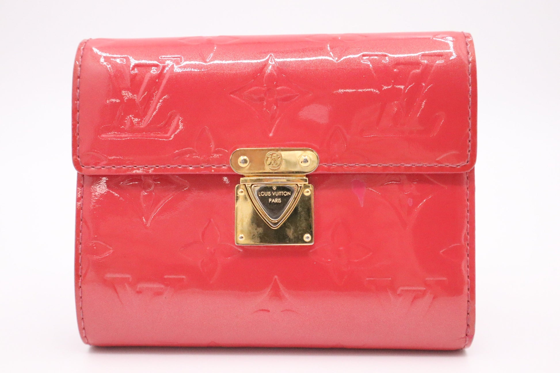 Louis Vuitton Koala Vernis Leather Pink Wallet Case