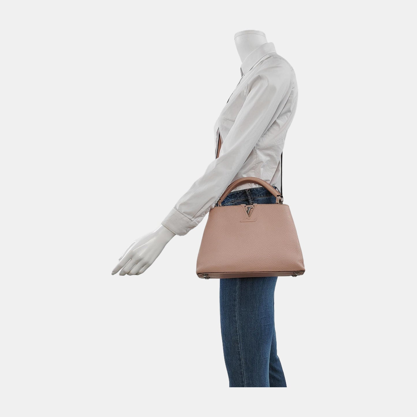 Louis Vuitton Capucines BB Nude Leather Pink Hat