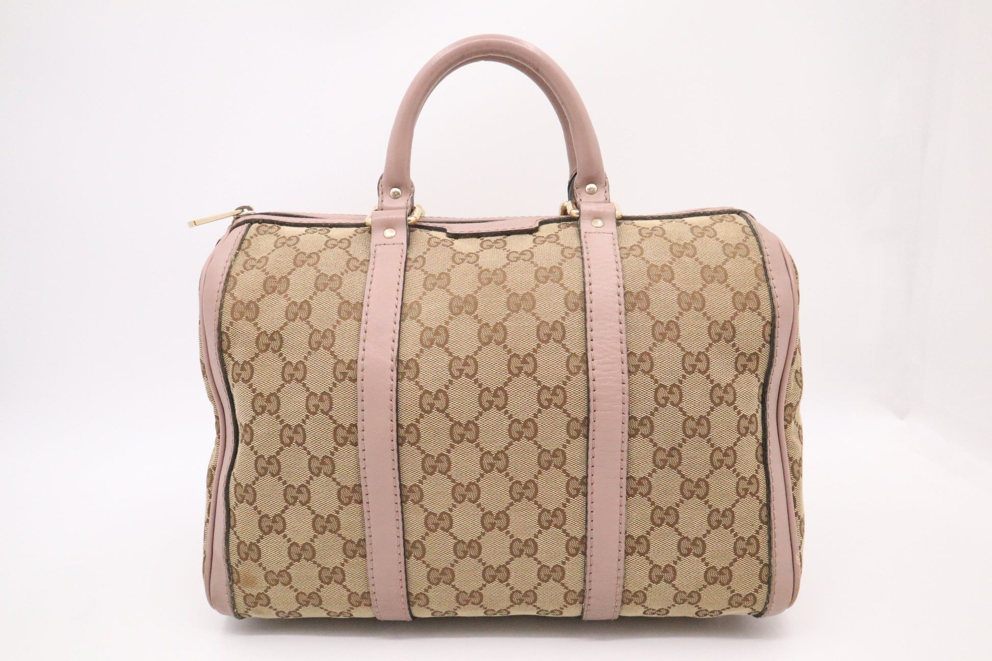 Gucci Boston Bag In And Leather Canvas Travel Bag