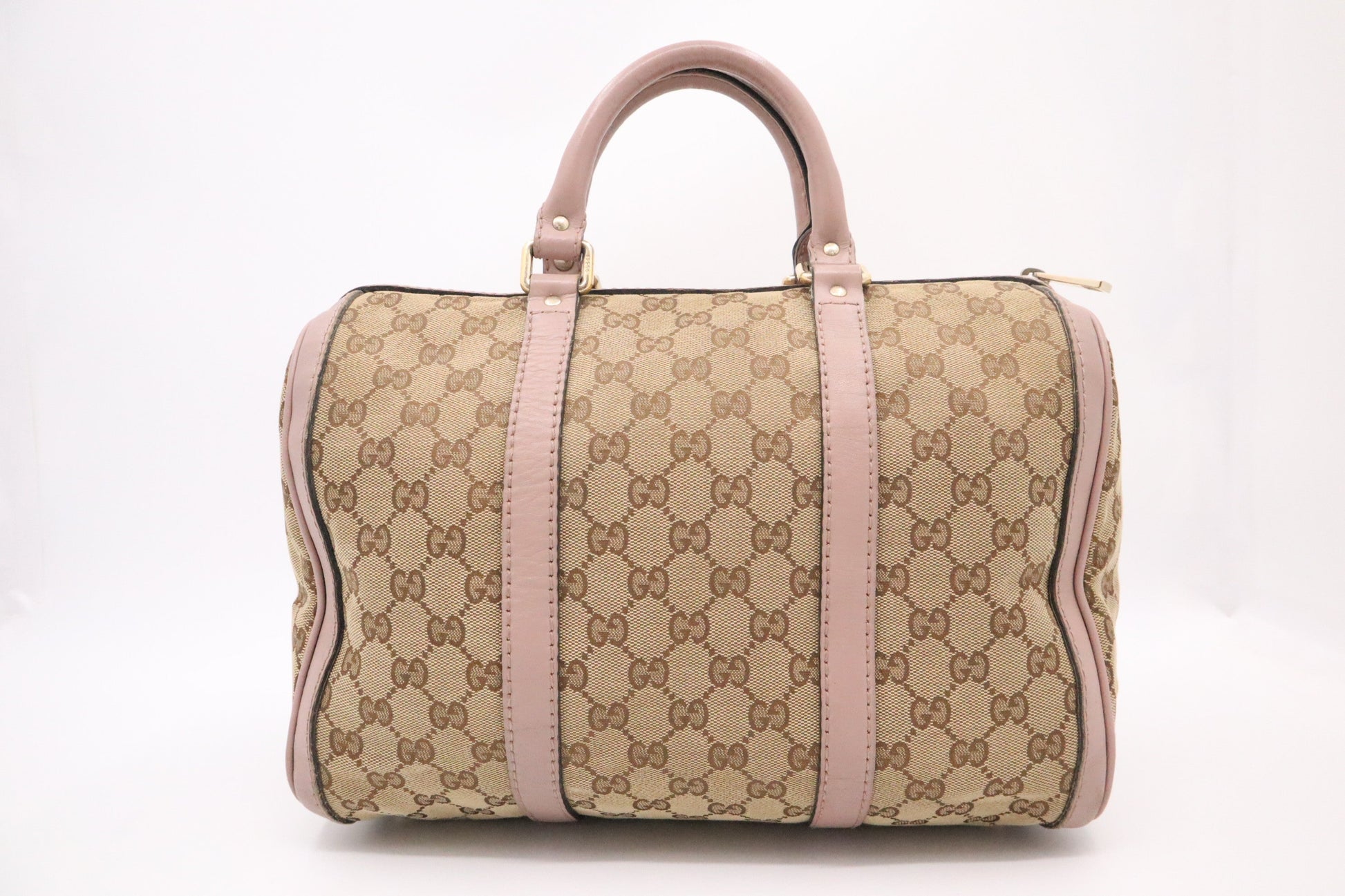 Gucci Boston Bag In And Leather Canvas Travel Bag