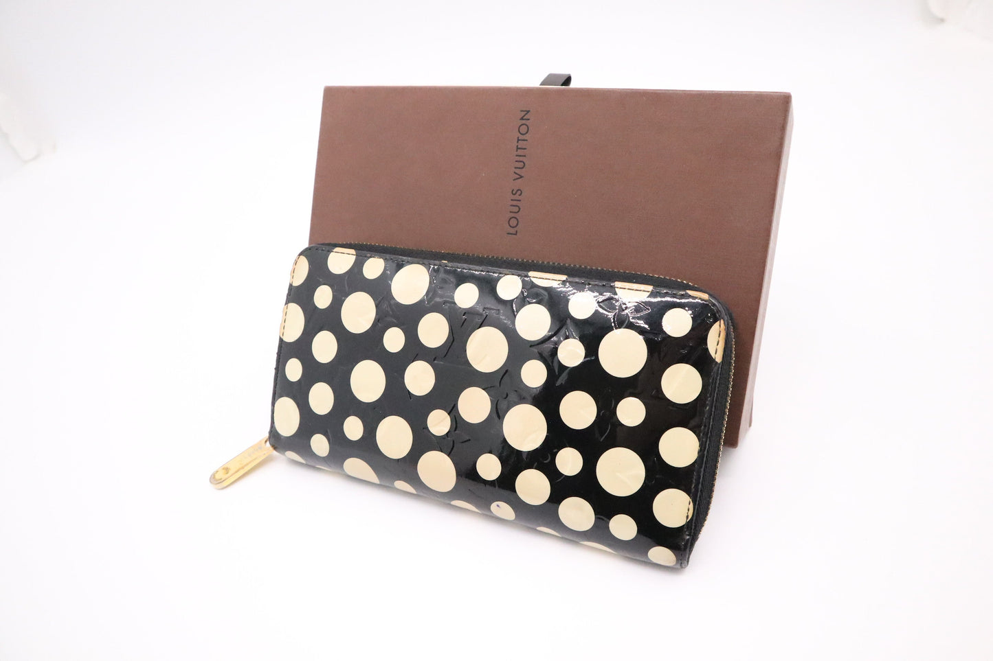 Louis Vuitton Long Zippy Infinity Dots Vernis Leather Wallet Case