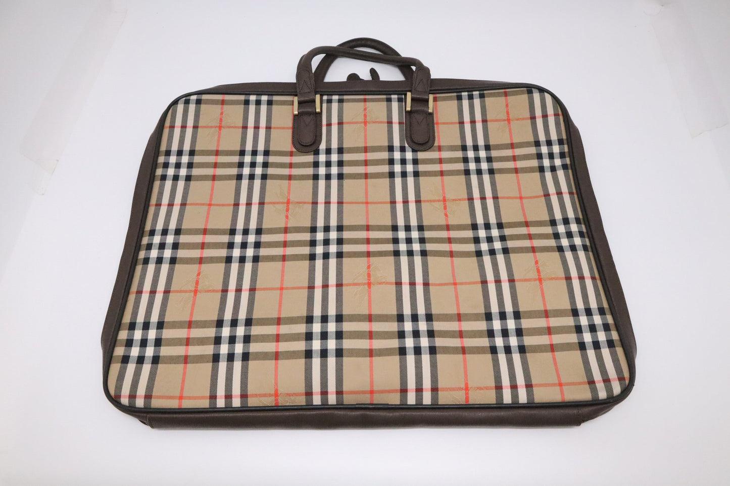 Burberry Travel Garment Bag In Nova Check Canvas Large Travel Bag