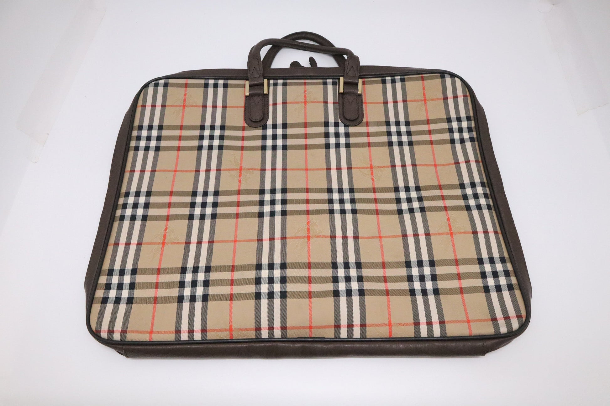 Burberry Travel Garment Bag In Nova Check Canvas Large Travel Bag