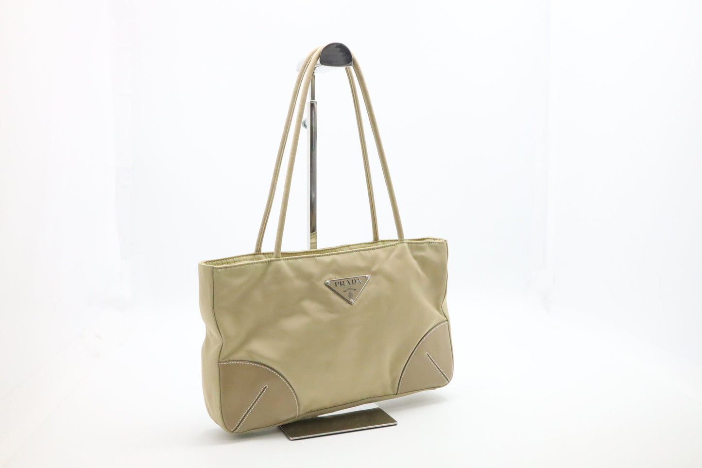 Prada Handbag In Nylon Gold Travel Bag