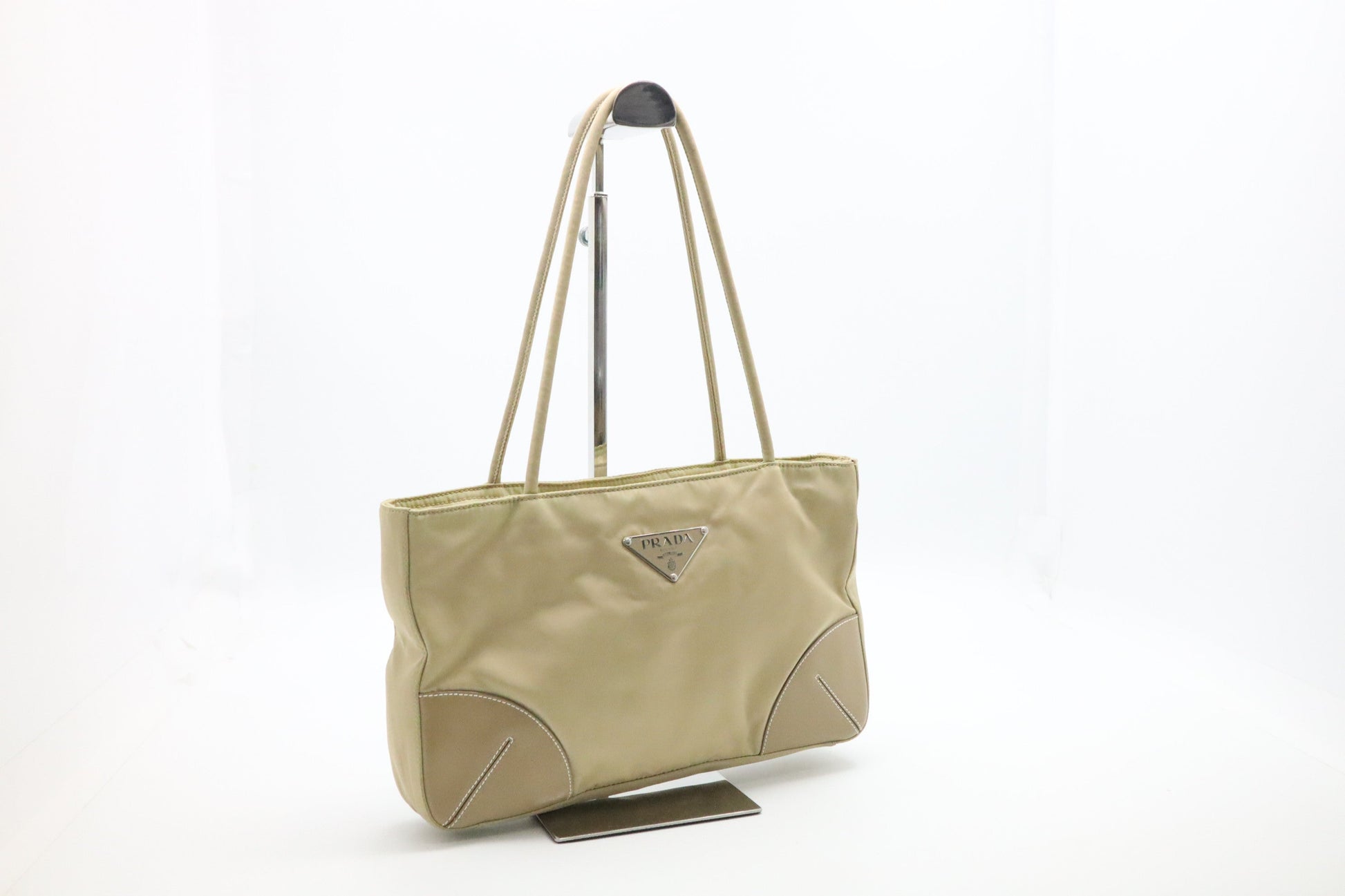 Prada Handbag In Nylon Gold Travel Bag