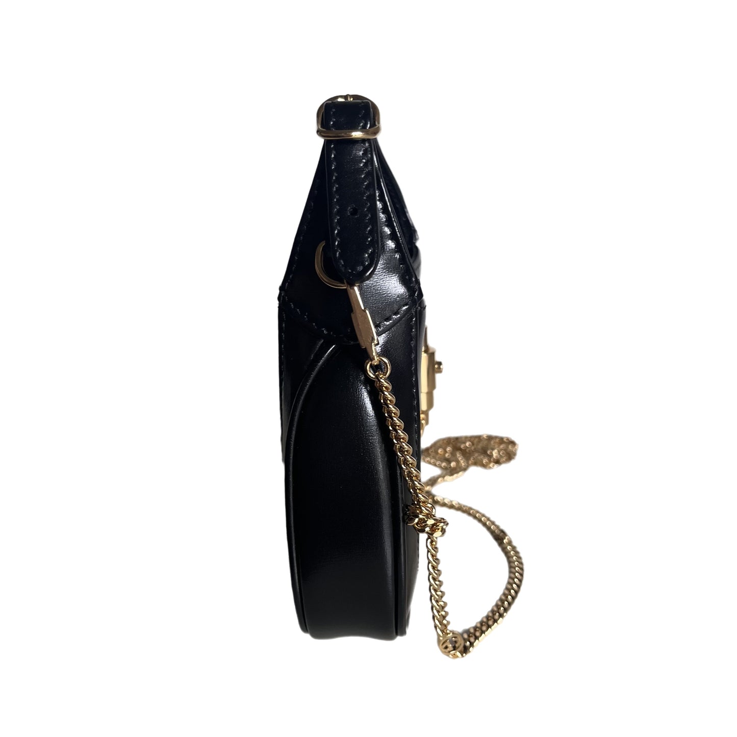 Gucci Jackie Super Strap Leather Black Mini Chain Mini Bag