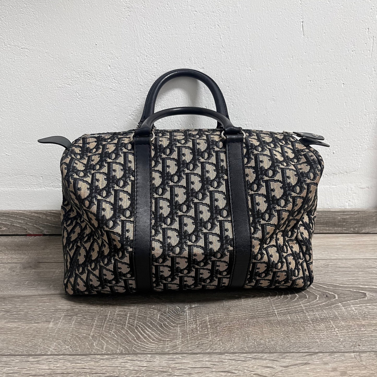 Dior Bowling Boston Bag Oblique Canvas Black Travel Bag