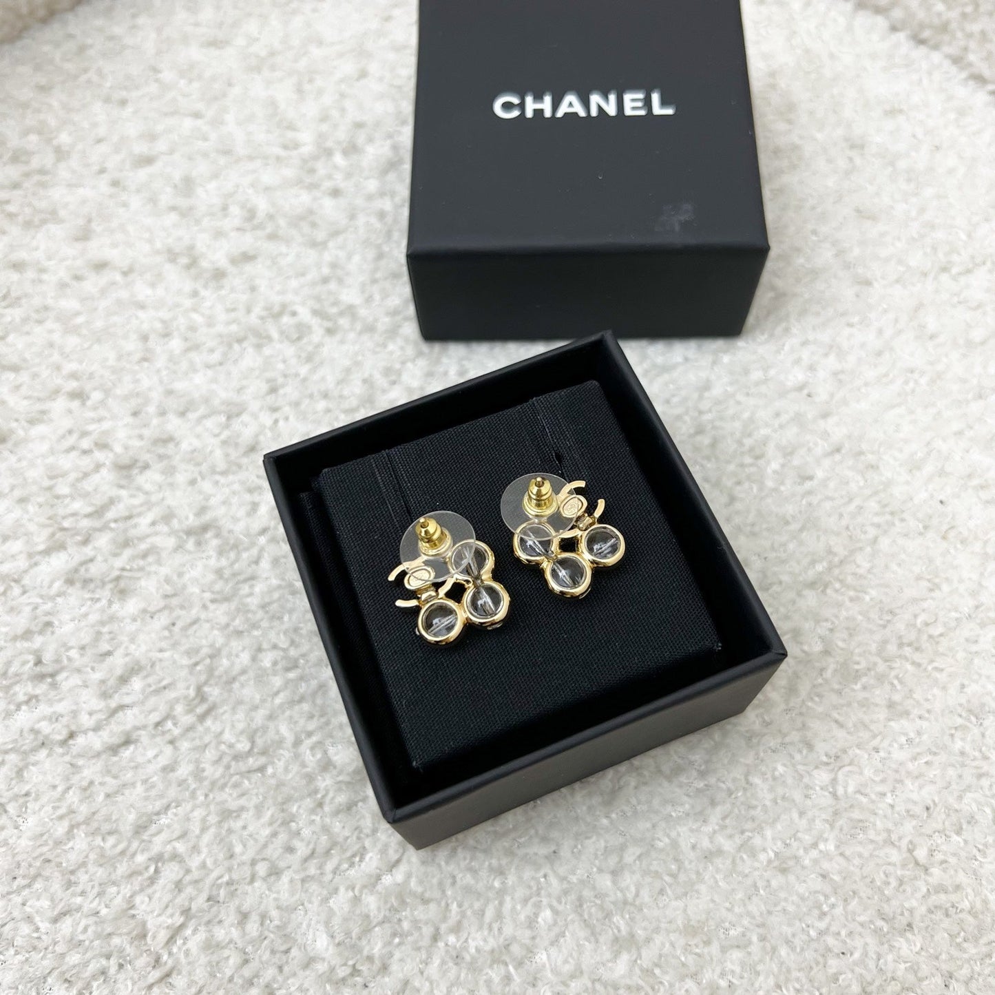 Chanel 24S Resin Bubbles Earrings in Lghw ( )