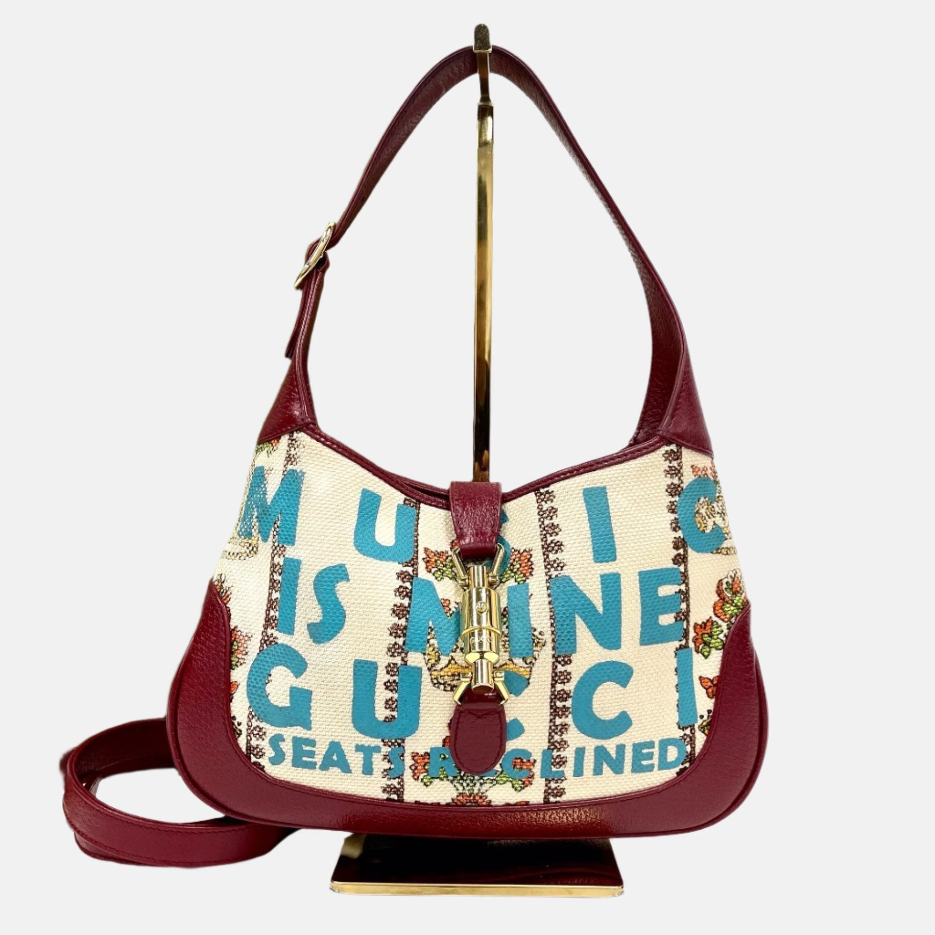 Gucci Jackie Centennial 100 Year Special Leather Canvas Handbag