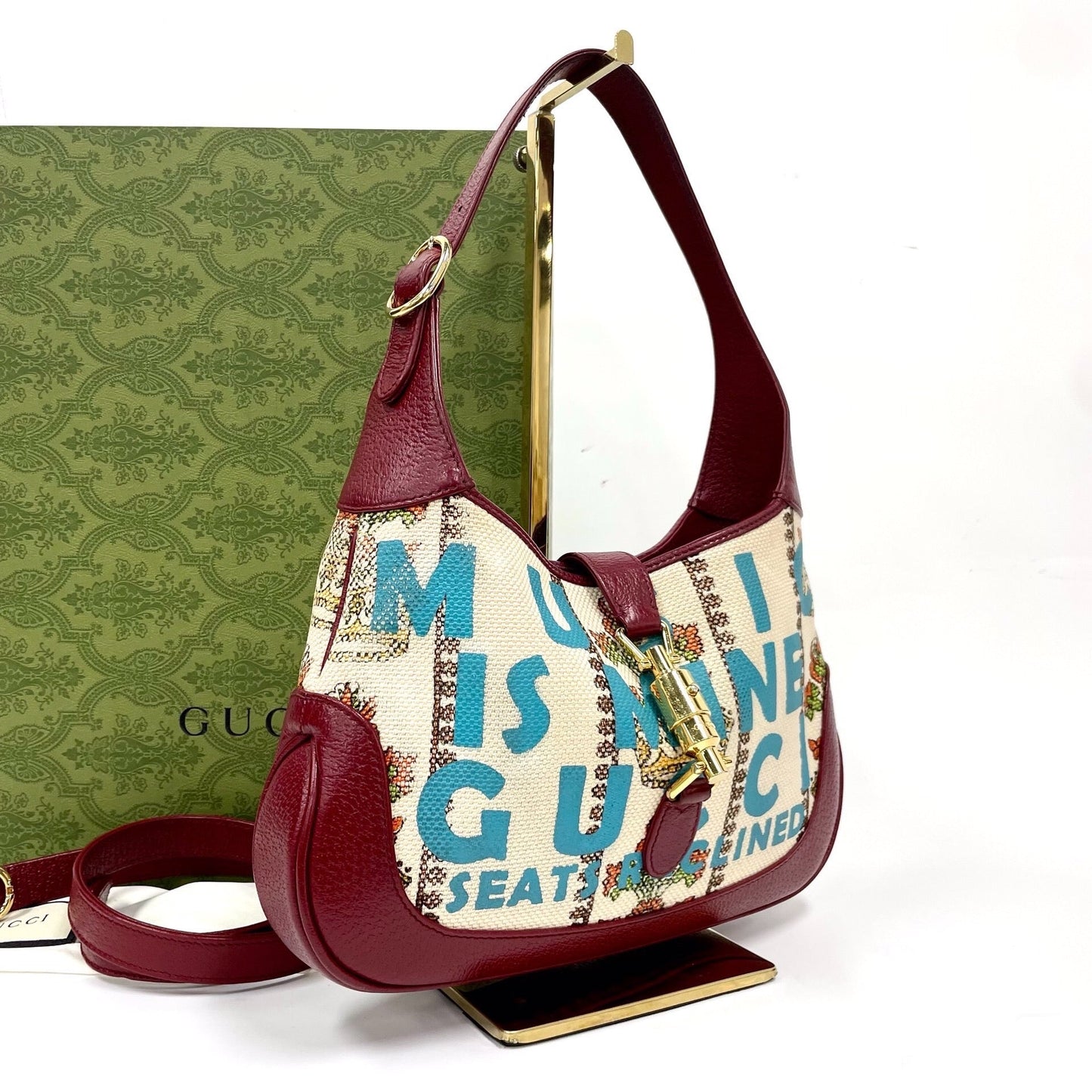 Gucci Jackie Centennial 100 Year Special Leather Canvas Handbag