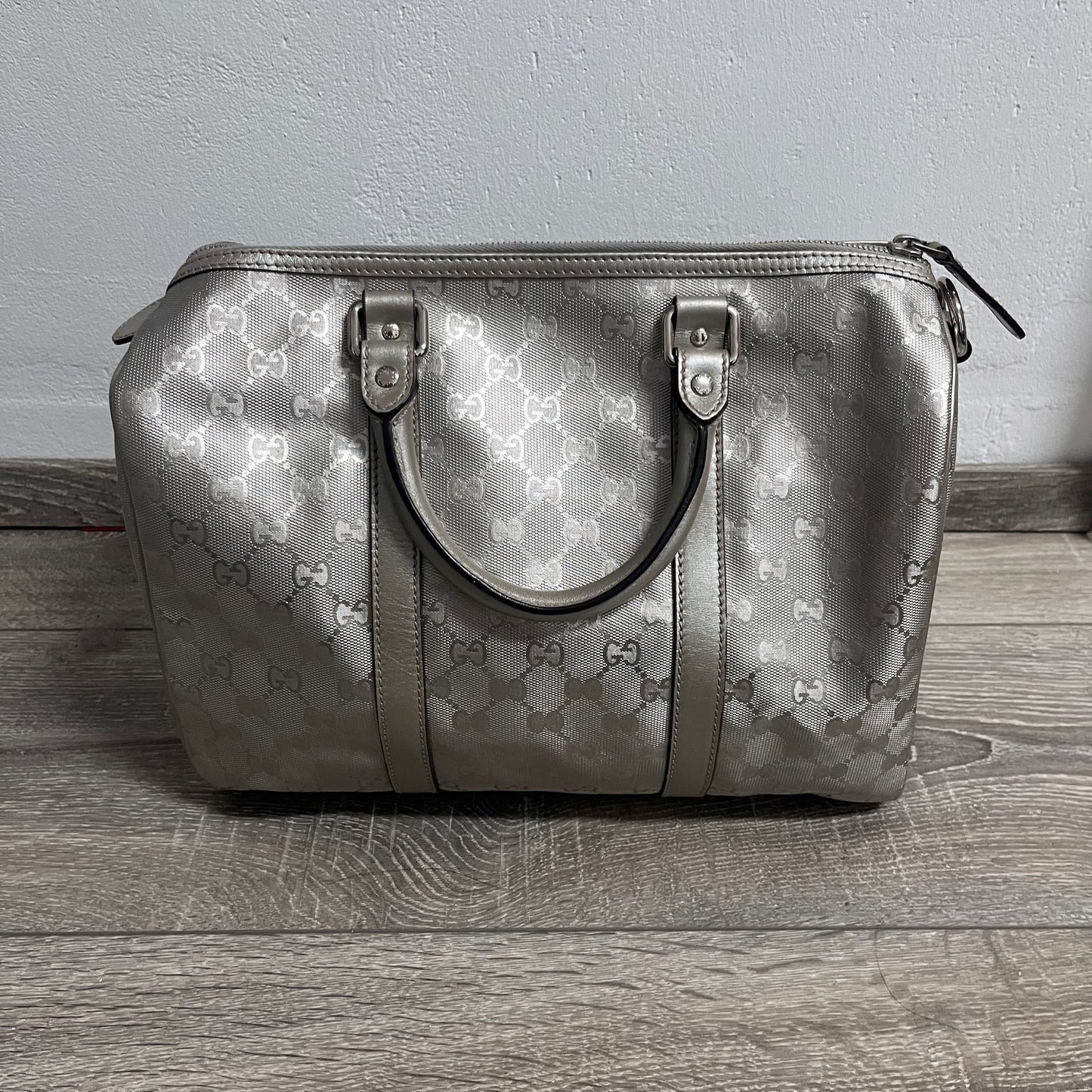 Gucci Joy Boston Silver Handbag