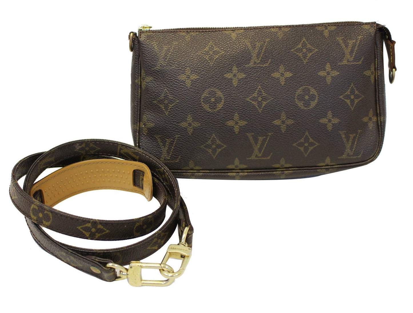Louis Pouch Pochette Accessoires Long Strap Crossbody Canvas Monogram Crossbody Bag