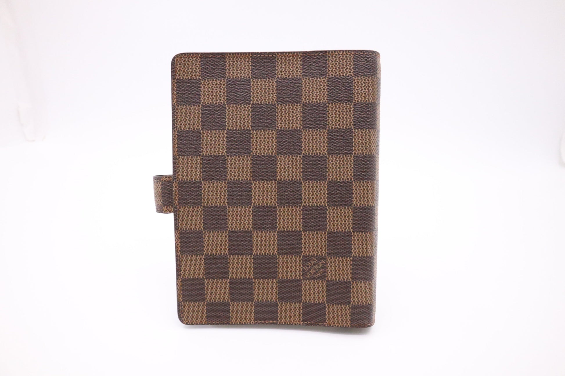 Louis Vuitton Agenda MM Ebene Damier Canvas Handbag Ebene Canvas