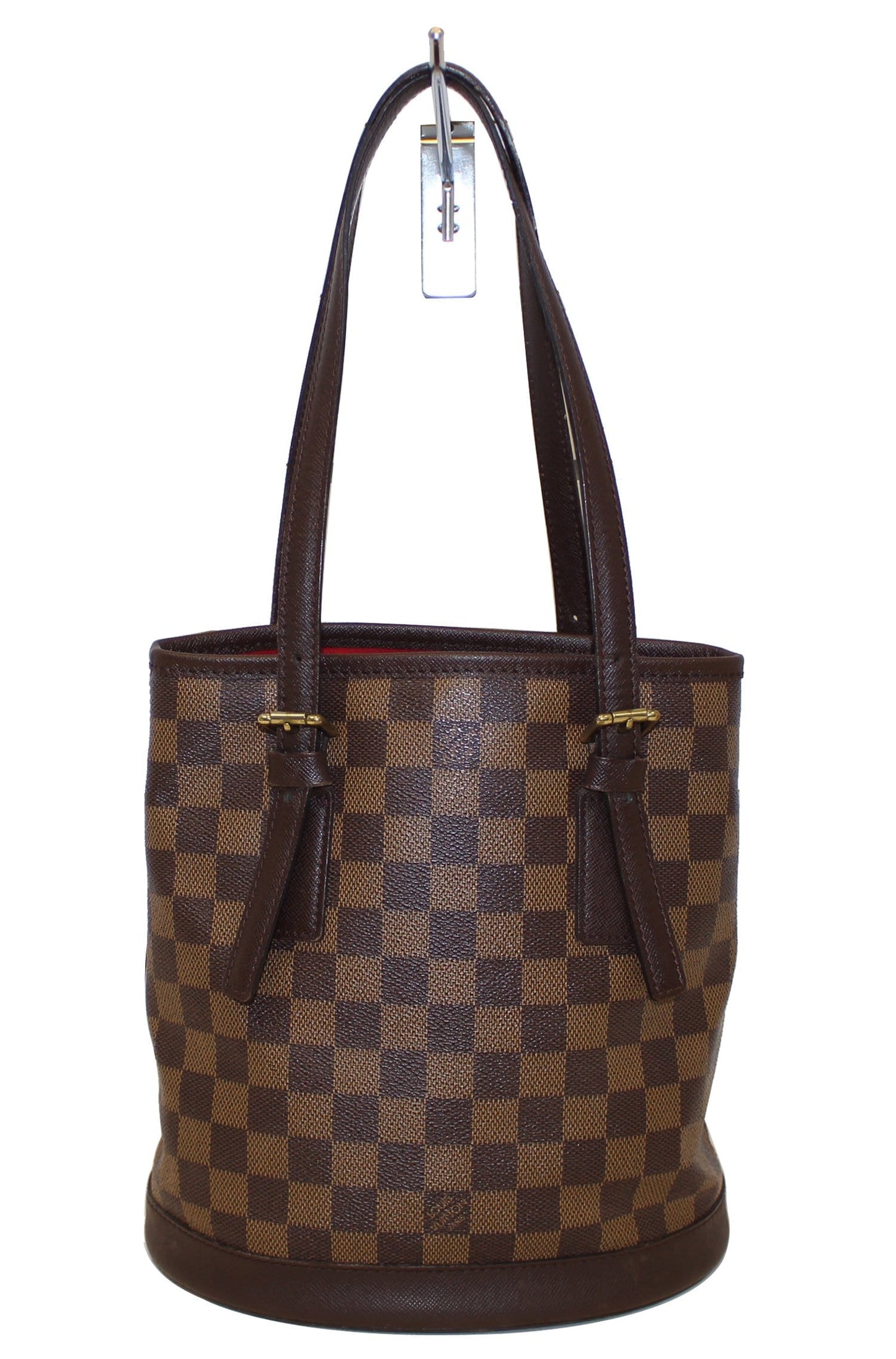 Louis Damier Ebene Marais Shoulder Bag Brown Bucket