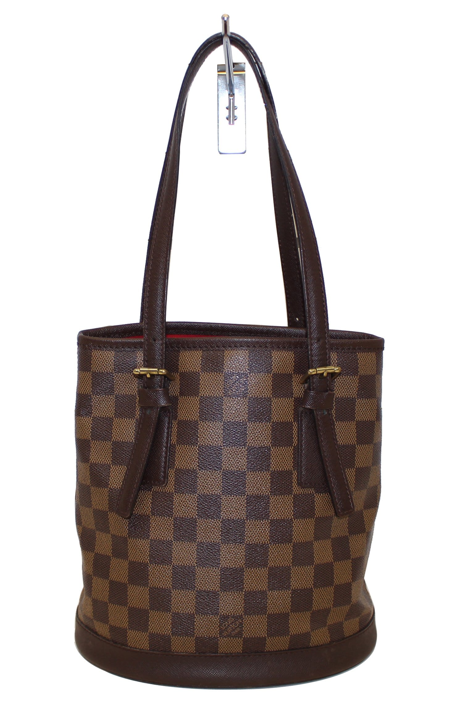 Louis Damier Ebene Marais Shoulder Bag Brown Bucket