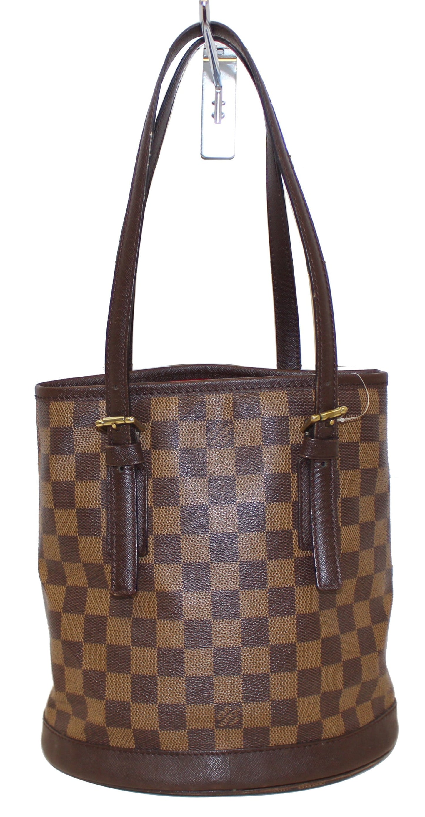 Louis Damier Ebene Marais Shoulder Bag Brown Bucket