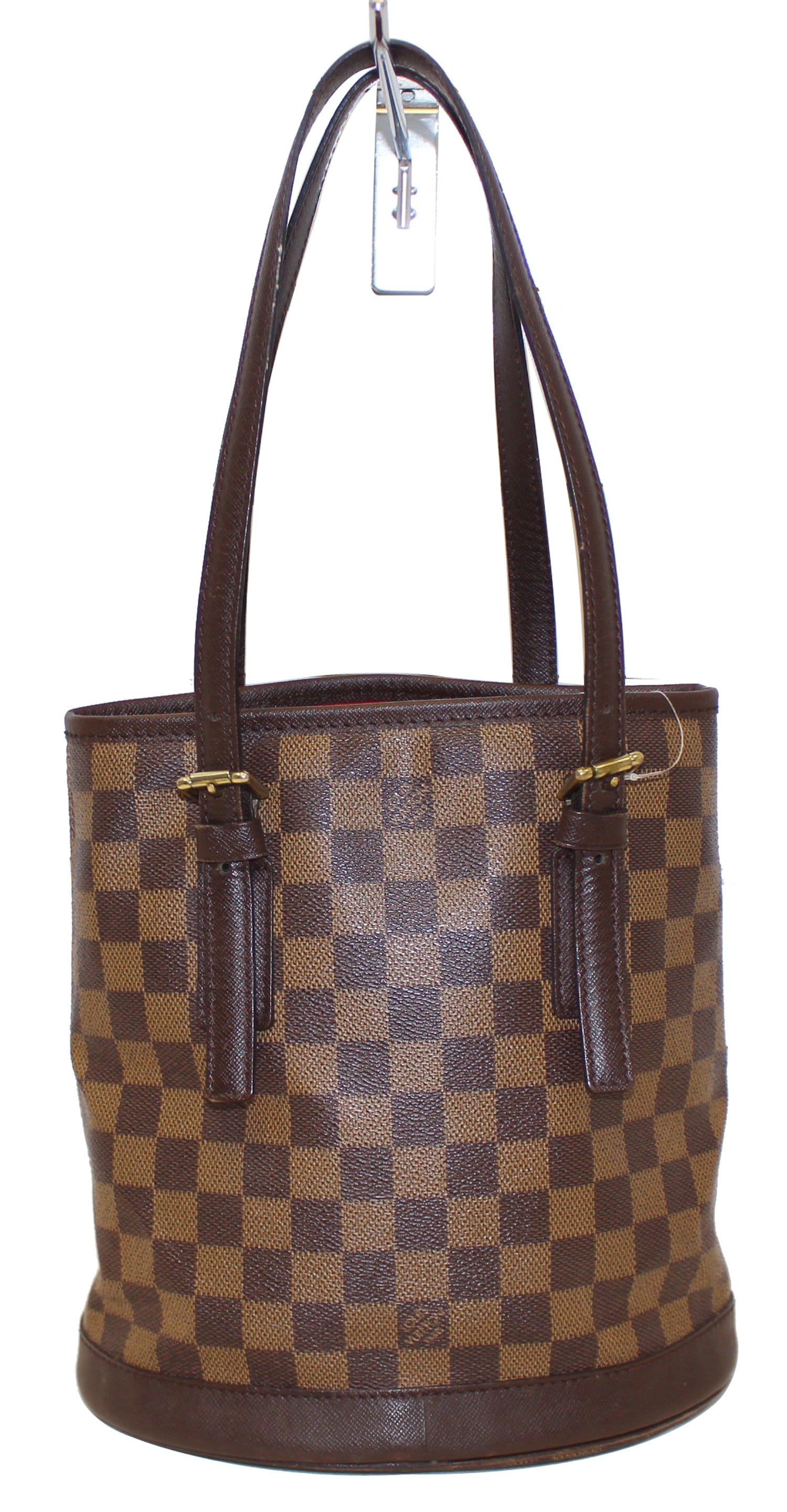 Louis Damier Ebene Marais Shoulder Bag Brown Bucket