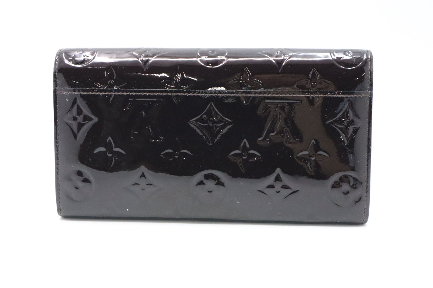 Louis Vuitton Sarah Amarante Leather Vernis Wallet Case
