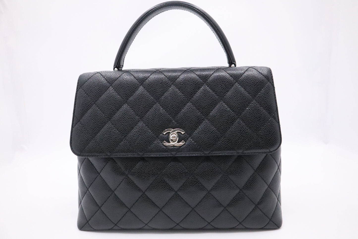 Chanel Kelly Caviar Black Leather Handbag
