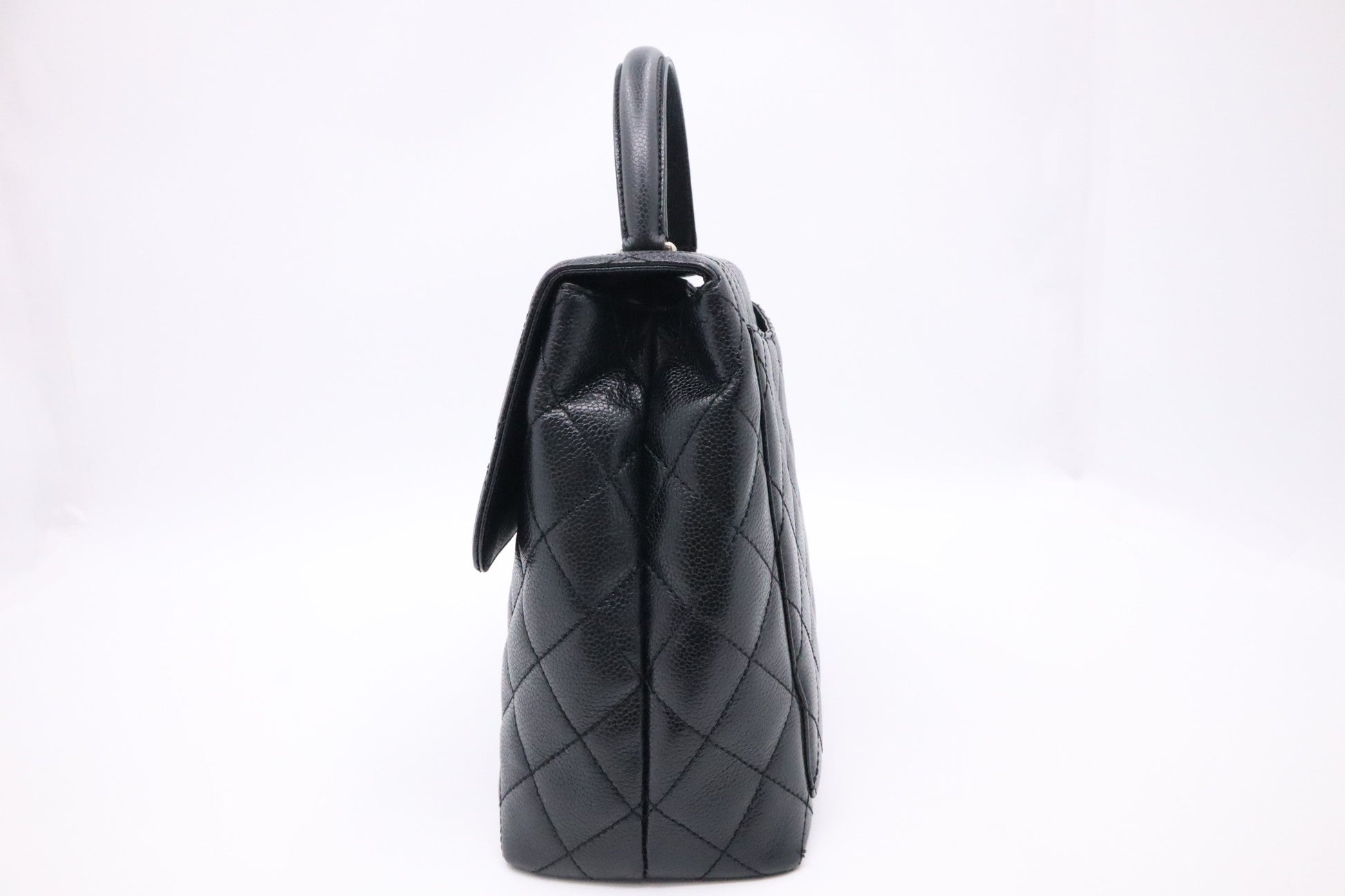 Chanel Kelly Caviar Black Leather Handbag