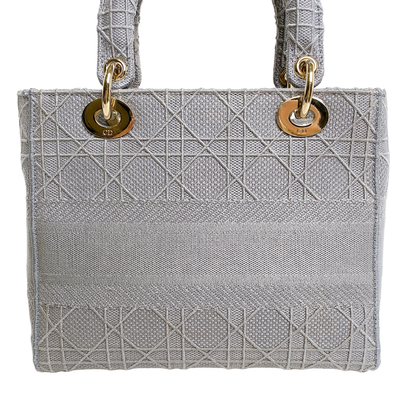 Dior Lady In Grey Handbag Gray Medium Travel Bag