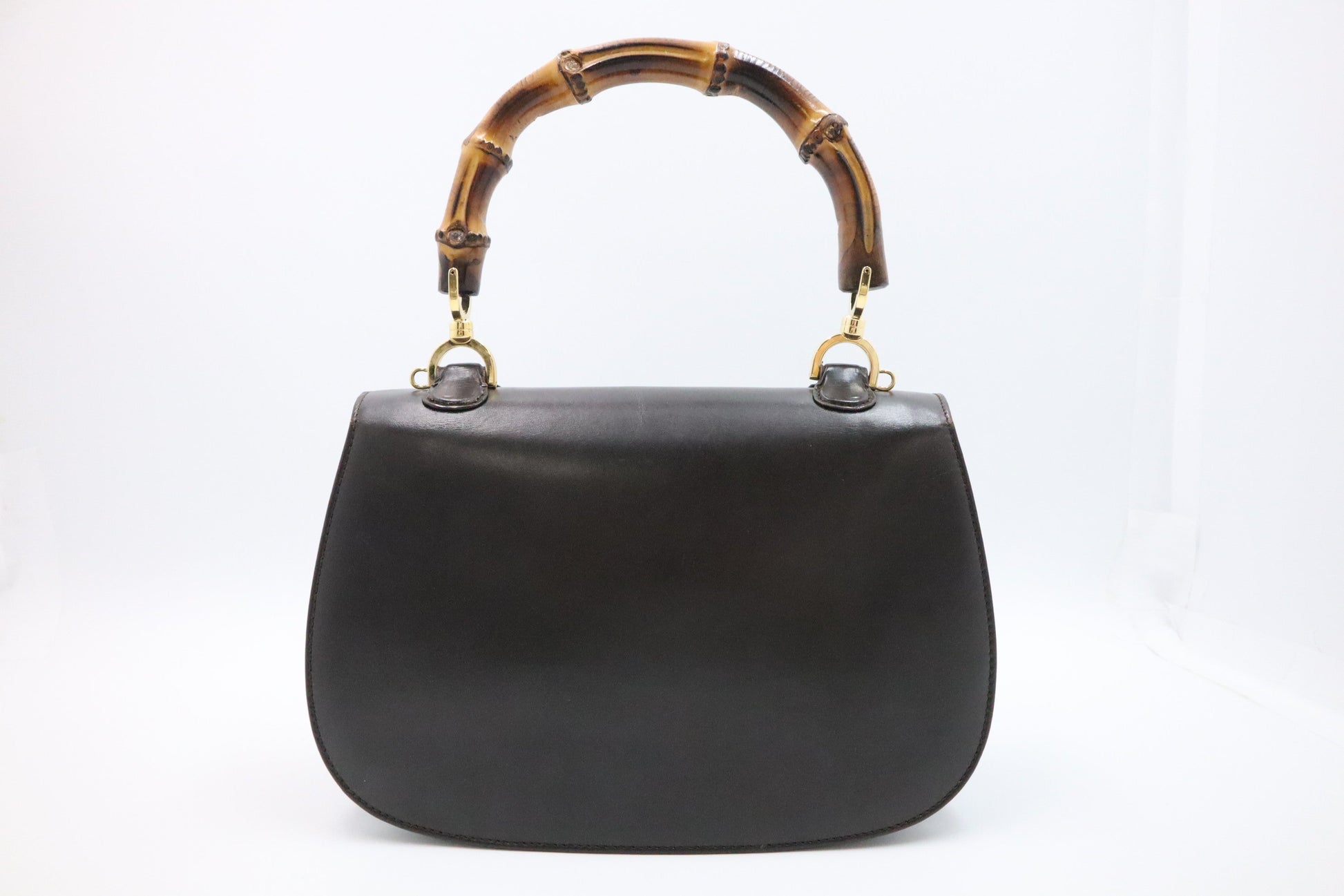 Gucci Bamboo Leather Brown Handbag Leather 1