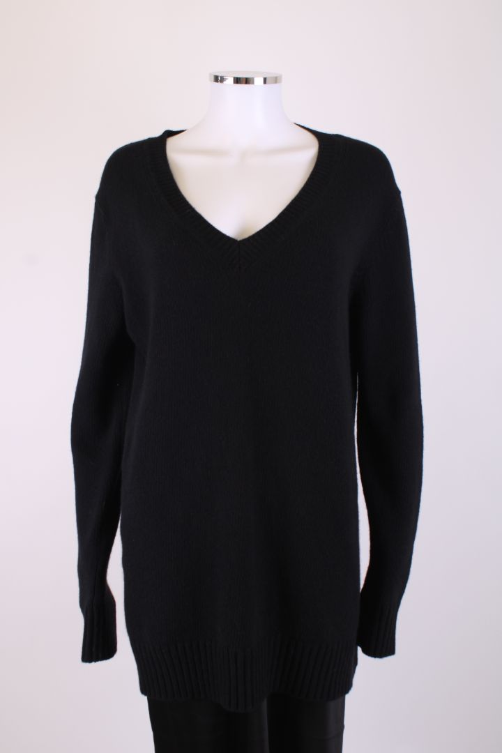 Prada Handbag V Neck Jumper M Black