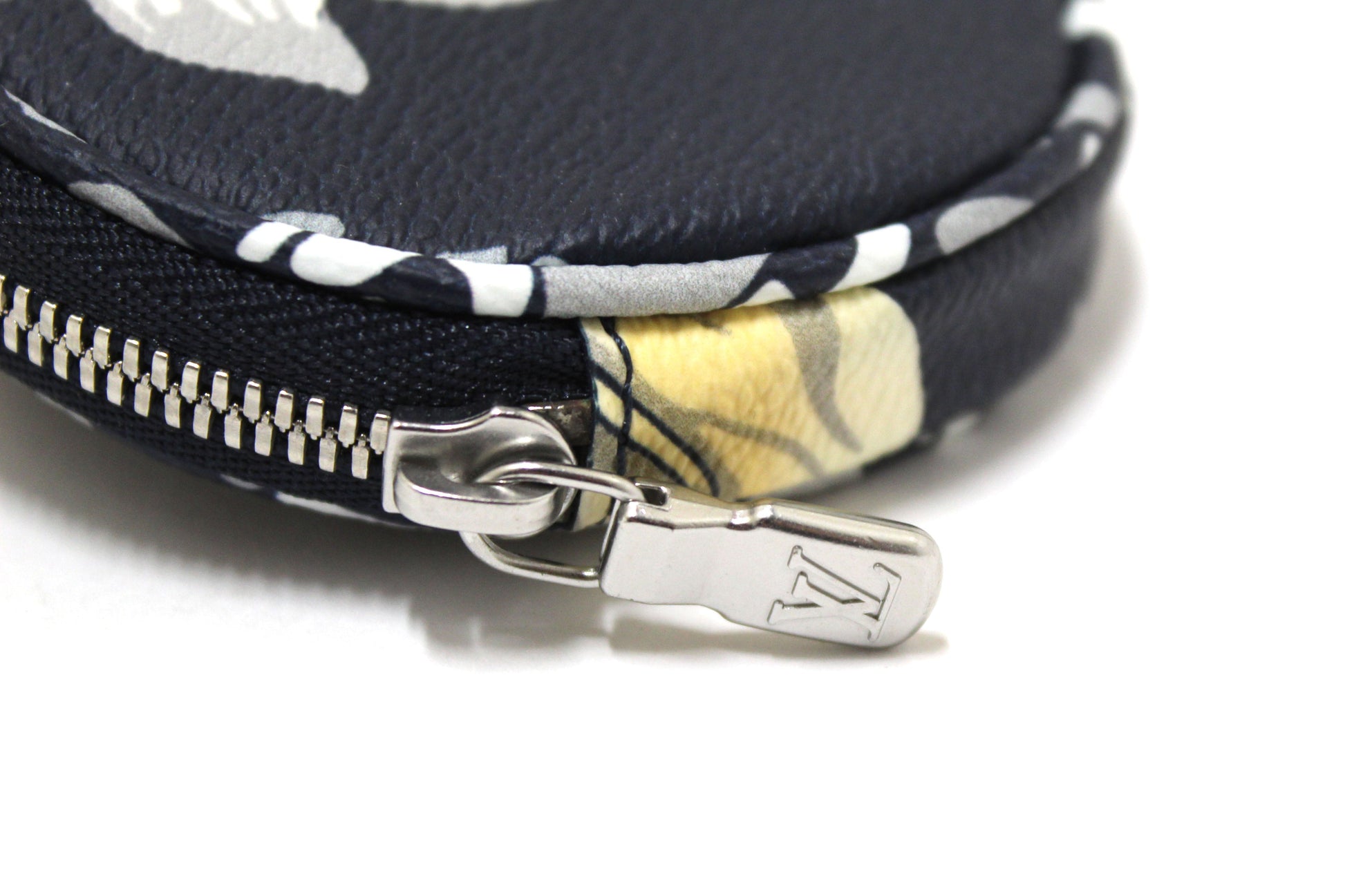 Louis Vuitton Blue Portocle Porch Leaves Coin Purse