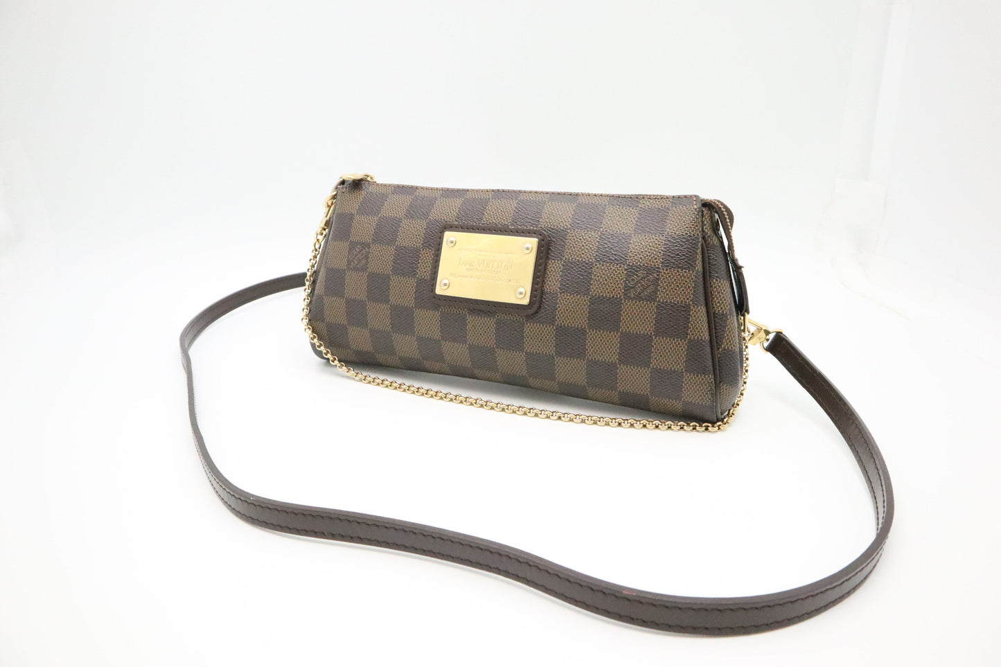 Louis Vuitton Eva Ebene Damier Canvas Handbag