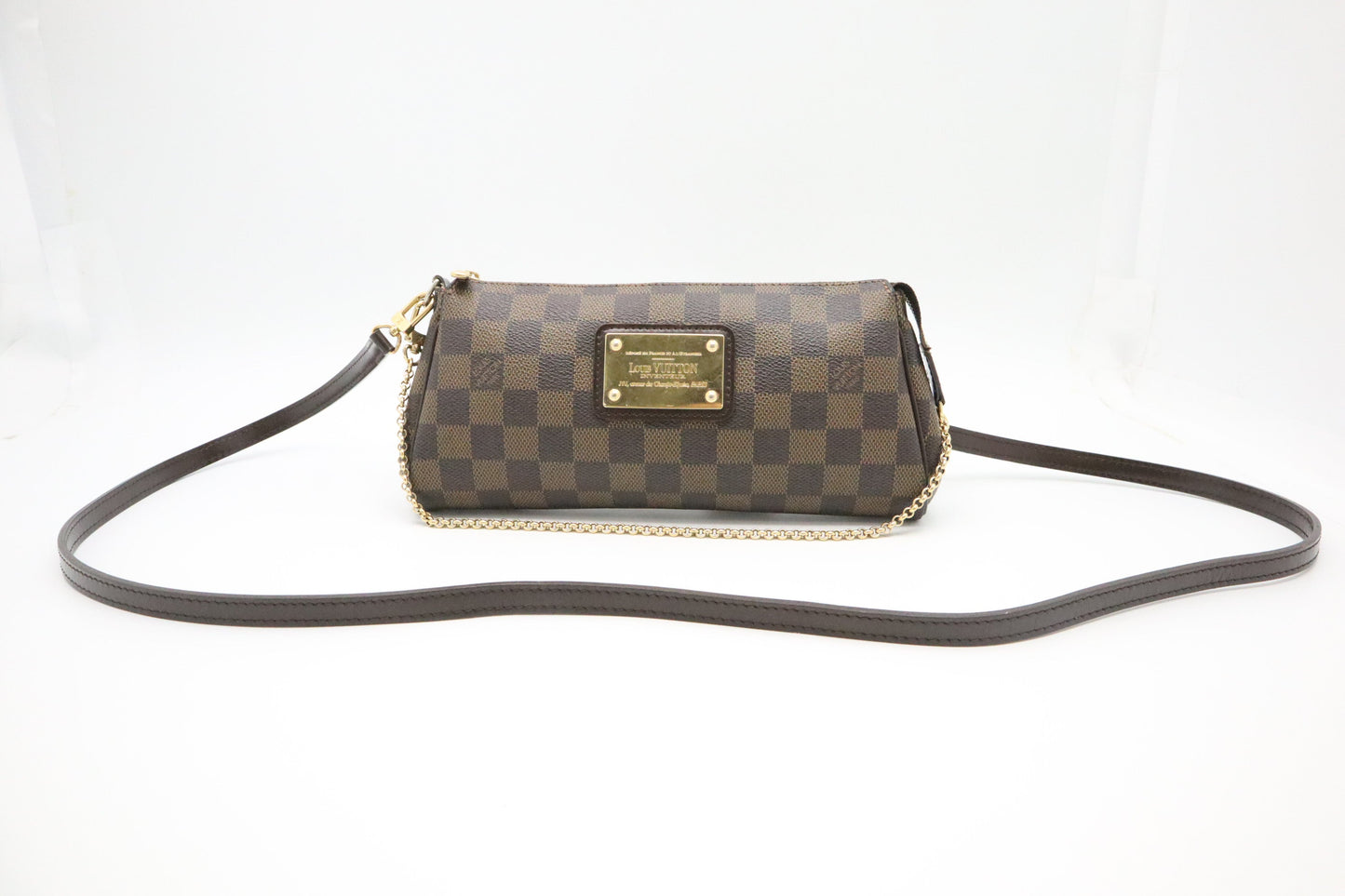 Louis Vuitton Eva Ebene Damier Canvas Handbag